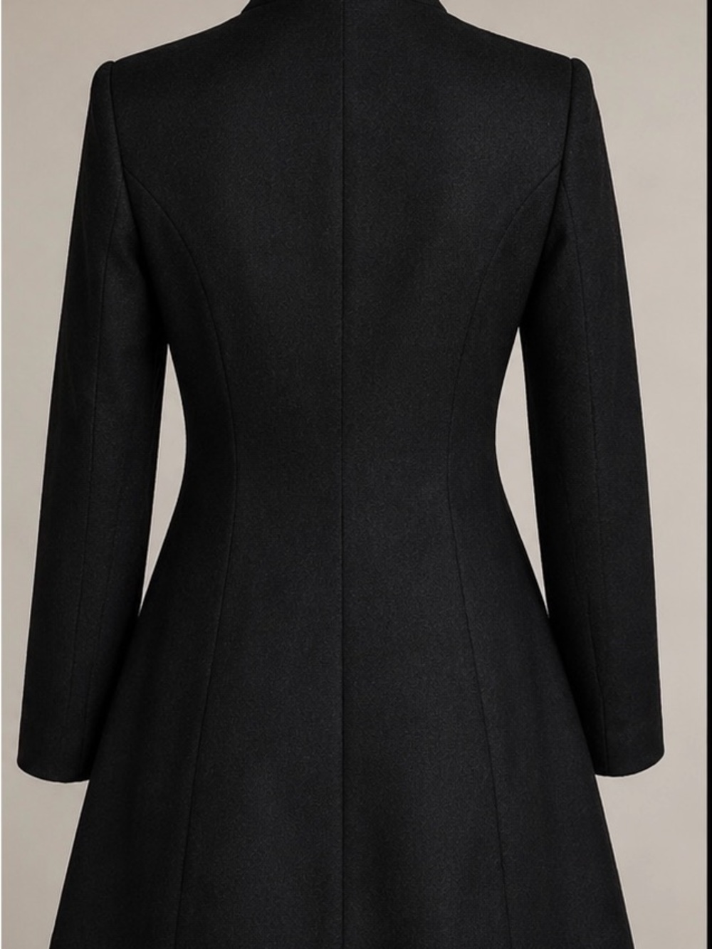 Others Follow Black Long-Sleeve Fit-and-Flare Dress